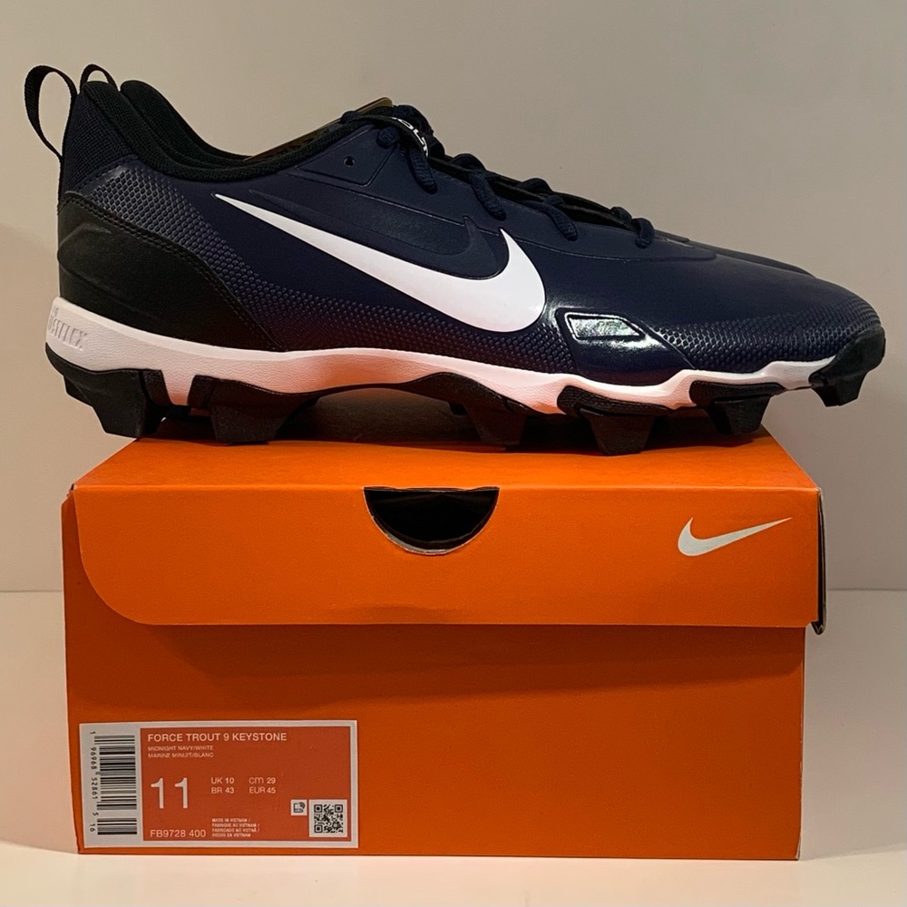 [BRAND NEW] NIKE FORCE TROUT 9 KEYSTONE MIDNIGHT NAVY WHITE MENS BASEBALL CLEATS